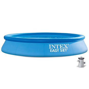 Надувний безкаркасний круглий басейн Intex 28118 з фільтром та насосом на 3077 л