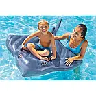 Пляжний надувний пліт для плавання Скат Intex одномісний дитячий 57550 вага до 30 кг, фото 4