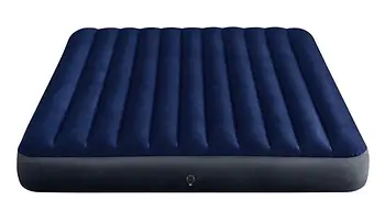 Матрац велюровий надувний якісний двомісний 183х203х25 Intex для сну та відпочинку 64755 синій