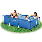 Прямокутний сімейний каркасний басейн Intex 28271 для дачі 260 x 160 x 65 см на 2200 л синій, фото 2