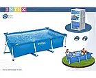 Прямокутний сімейний каркасний басейн Intex 28271 для дачі 260 x 160 x 65 см на 2200 л синій, фото 5