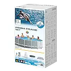 Каркасний збірний круглий басейн Intex 26726 в повній комплектації 457х122 см на 16805 л сірий, фото 4