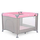 Дитячий квадратний ігровий манеж із входом на блискавки та кільцями El Camino ME 1097 Pink Gray рожевий, фото 2