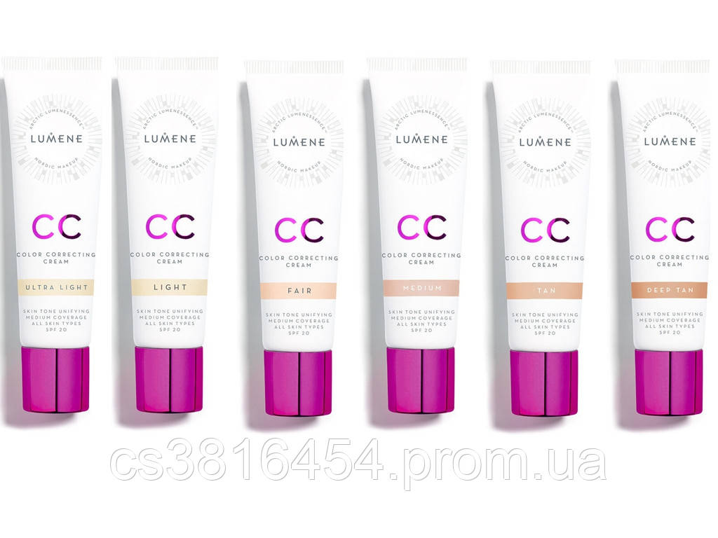 Тональный крем нового поколения LUMENE CC CREAM SPF 20, легкий ухаживающий тональный крем 3в1 LKP - фото 1 - id-p1858257595