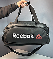 Дорожня сумка Рібок Reebok чорна текстиль чоловіча дорожня