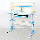 Дитяча шкільна парта з надбудовою та полицею знизу Bambi M 4804-4 Блакитний, фото 2