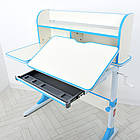 Дитяча шкільна парта з надбудовою та полицею знизу Bambi M 4804-4 Блакитний, фото 4