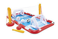 Дитячий надувний ігровий центр басейн Спортивний майданчик з іграми у футбол та волейбол або бейсбол Intex 57147