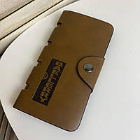 Чоловічий вертикальний гаманець клатч Baellery коричневий портмоне екошкіра висока якість