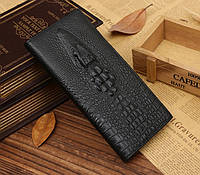 Модний жіночий клатч гаманець натуральна шкіра з крокодилом, жіночий клатч-гаманець крокодил шкіряний портмоне висока якість