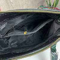 Модная женская сумка через плечо с брелком, сумочка под рептилию змеиная эко кожа Зеленый высокое качество