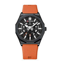 Багатофункціональний високоякісний кварцовий годинник Curren 8437 Black-Brown