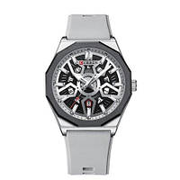 Многофункциональные высококачественные кварцевые часы Curren 8437 Silver-White