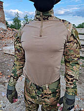 Убакс тактичний (бойова сорочка) мультикам ріп-стоп для військовослужбовців з налокітниками М, фото 2