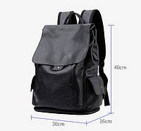 Большой мужской городской рюкзак из натуральной кожи, кожаный портфель черный для мужчин высокое качество