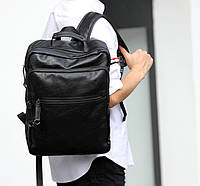 Большой мужской рюкзак для ноутбука из экокожи высокое качество