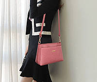 Женская мини сумочка клатч с розами Розовый высокое качество