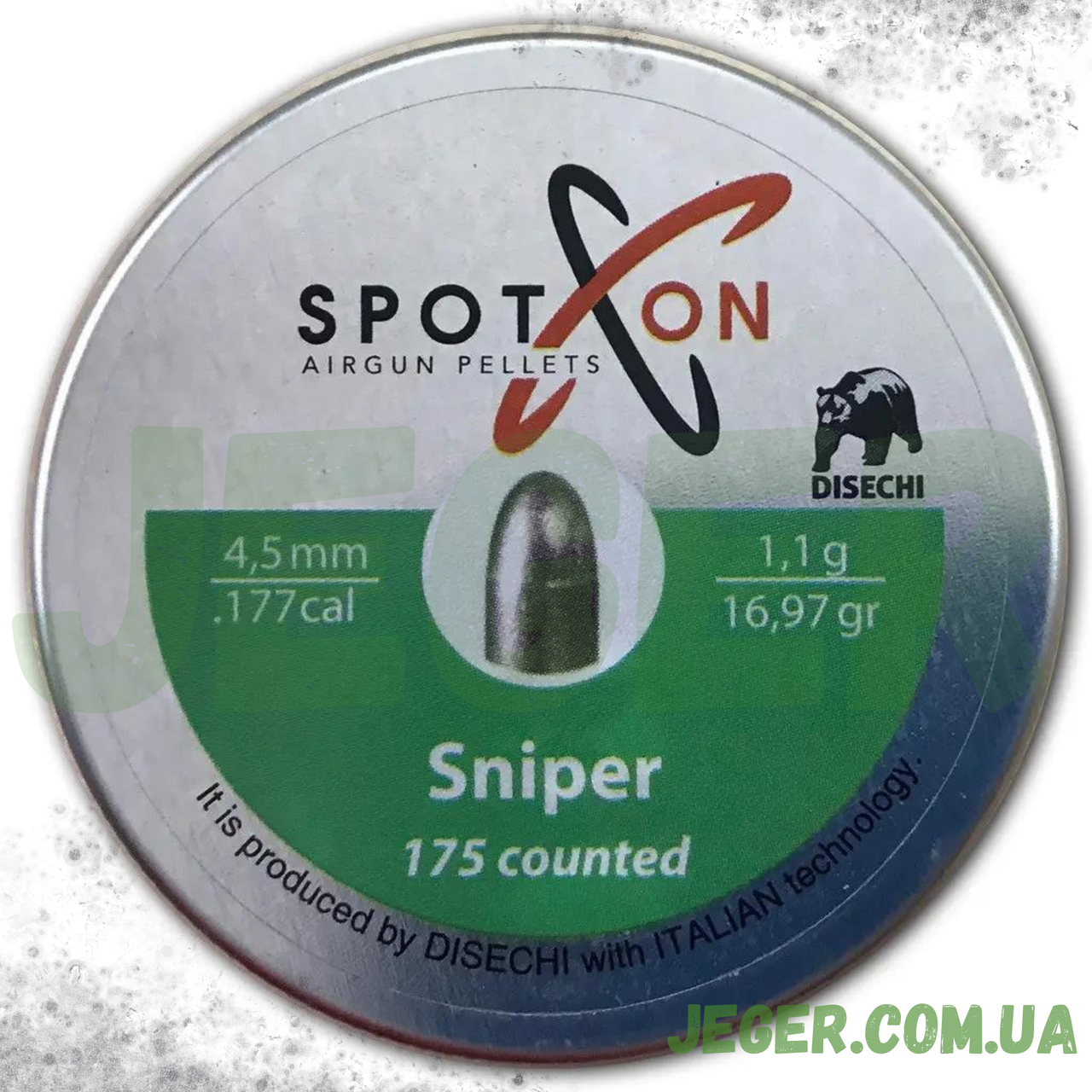 Кулі Spoton Sniper 4.5 мм, 1.1 г, 175 шт/пчк JGR