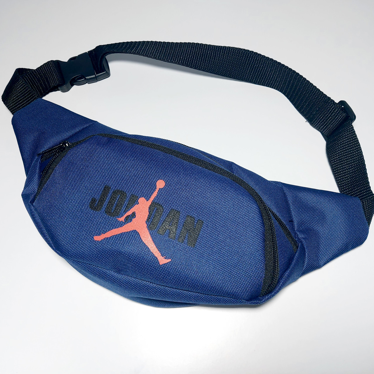 Поясна сумка бананка спортивна синя два кармана, фото 1