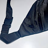 Поясна сумка бананка чорна спорт із червоним принтом, фото 3