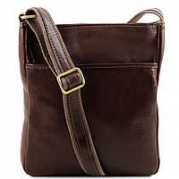 JASON - Мужская кожаная сумка через плечо Tuscany Leather TL141300 (Темно-коричневый) высокое качество