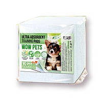 Пеленки для собак WOW Pets ULTRA ABSORBENT Training Pads 60х60 см Ромашка 10 шт.