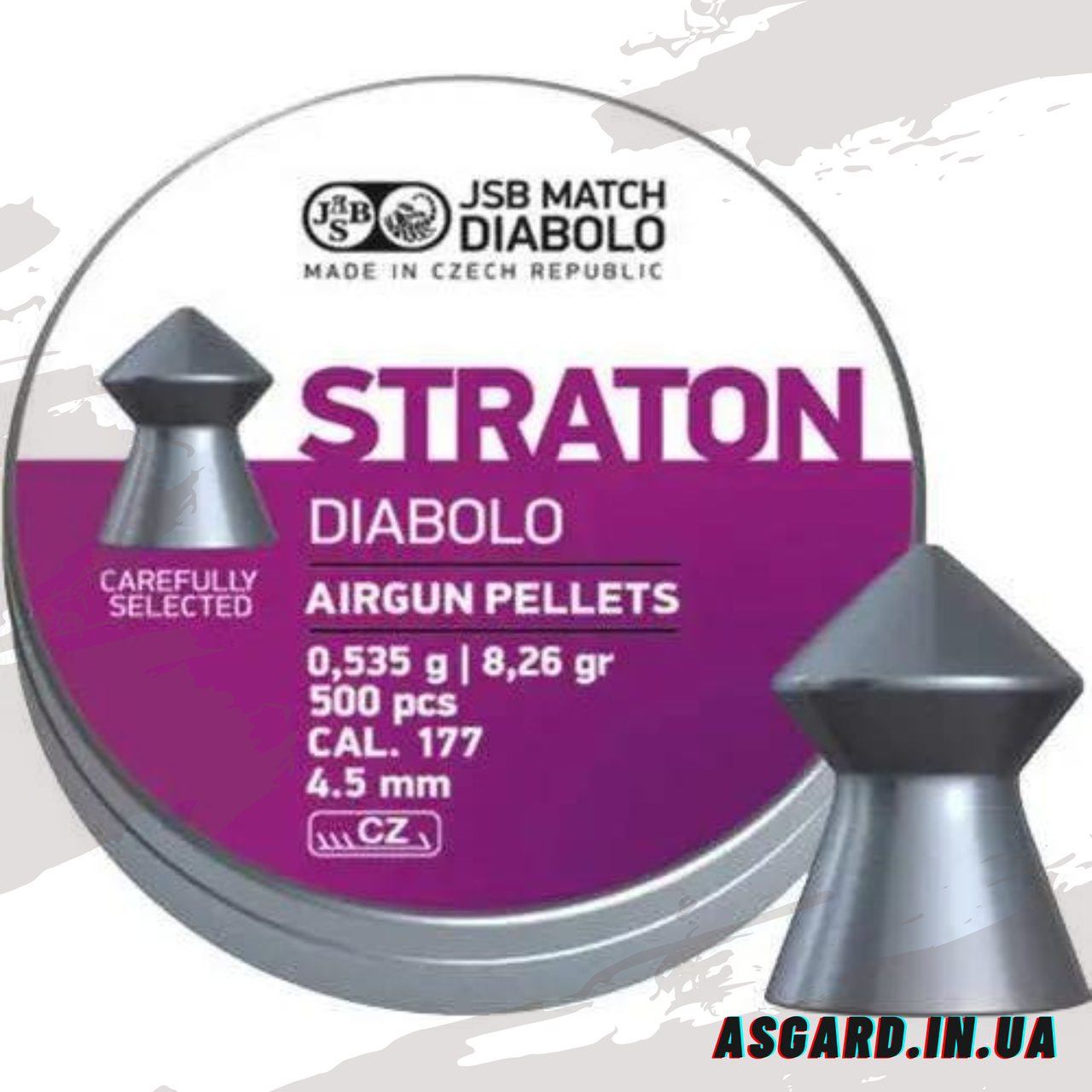 Кулі JSB Straton 4.50 м, 0.535 г, 500 шт. ASG