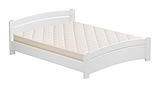 Біле ліжко двоспальне Estella Венеція 160х200 см дерев'яне з бука, фото 3