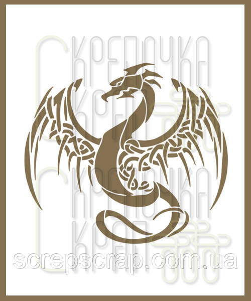 Трафарет для пряників дракон
