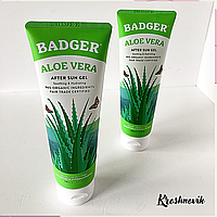 Badger Company Aloe Vera After sun gel, Алое Вера, гель після засмаги без запаху, 118 мл