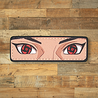 Шеврон Naruto Eyes (Глаза Наруто) Шисуи, 9х3, на липучке (велкро), патч печатный