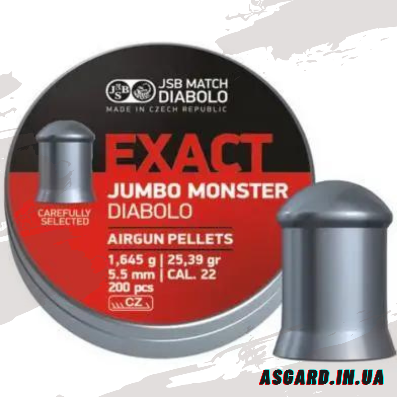Кулі JSB Exact Jumbo Monster Redesigned 5.52 мм, 1.645 г, 200 шт ASG