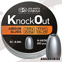 Кулі JSB KnockOut Slugs cal.216 5.5 мм, 1.645 г, 200 шт.
