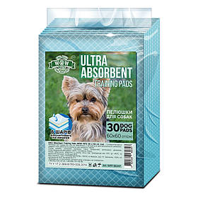 Пелюшки для собак WOW Pets ULTRA ABSORBENT Training Pads 60x60 см 30шт.