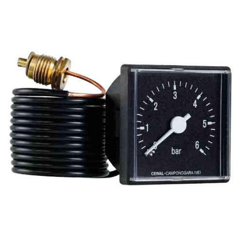 Манометр з виносним датчиком Cewal IQ 37 P (42х42мм, 1/4", 0-6 бар, 1500 мм)