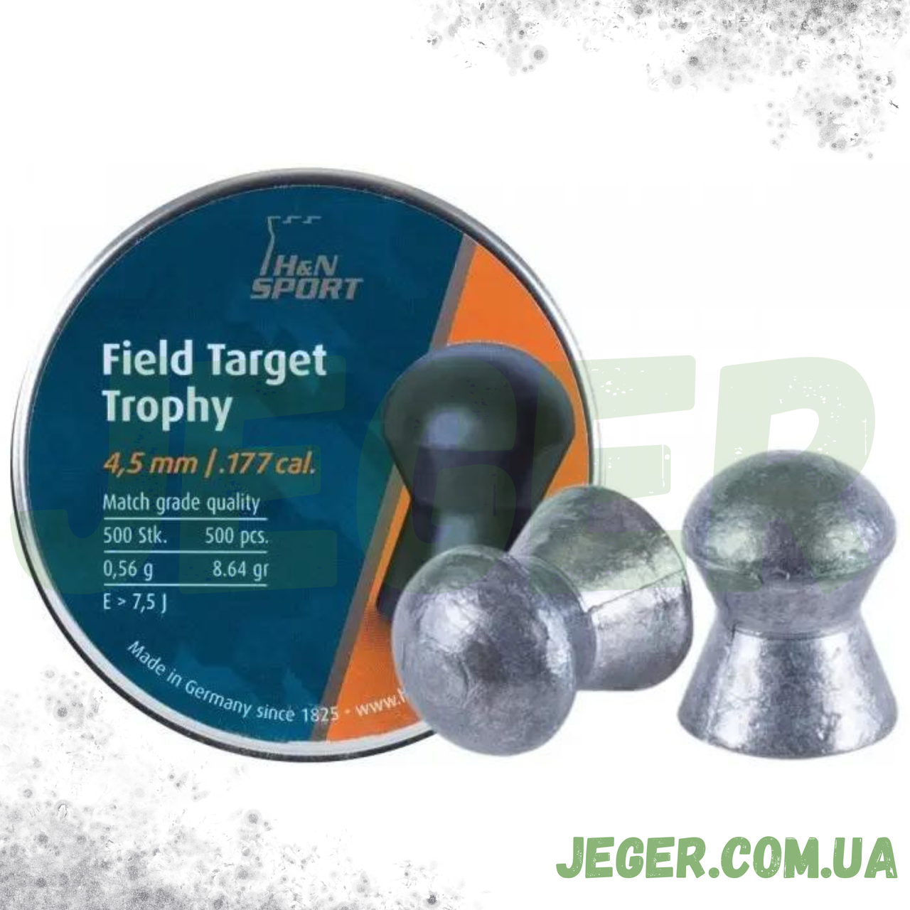 Кулі H&N Field Target Trophy 4.52 мм, 0.56 г, 500 шт JGR