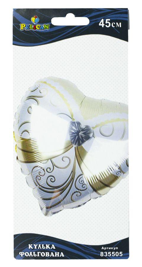 Кулька фольгований Pelican, серце нареченої, 45 см, 835505 KNZ