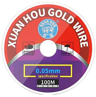 Струна расклеивания дисплей модуль тачскринного модуля 0.05мм 100м Xuan Hou золотистая