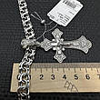 Масивний срібний комплект ланцюжок з хрестом на шию срібло 925 проби чорнене, фото 7