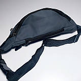 Поясна сумка бананка три відділи колір сірий, фото 3