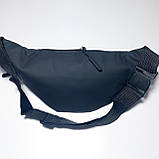 Поясна сумка бананка колір чорний 3 кармана, фото 2