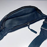 Поясна сумка бананка колір чорний 3 кармана, фото 3