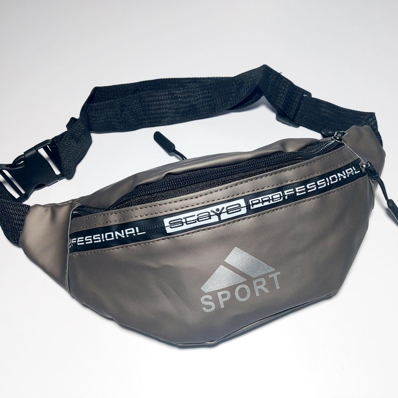 Поясна сумка бананка колір бронза, фото 1