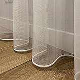 Тюль на тасьмі бамбук, ширина-450 см. висота-250 см. 1 шт. Тепло-білий, Туреччина, фото 5