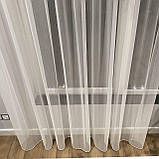 Тюль на тасьмі бамбук, ширина-450 см. висота-250 см. 1 шт. Тепло-білий, Туреччина, фото 4