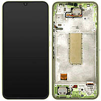 Дисплей Samsung Galaxy A346 (A34 5G 2023) с тачскрином и рамкой Service Pack Green