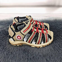 Босоніжки дитячі для хлопчика сандалі бежеві М.Мічі 5092