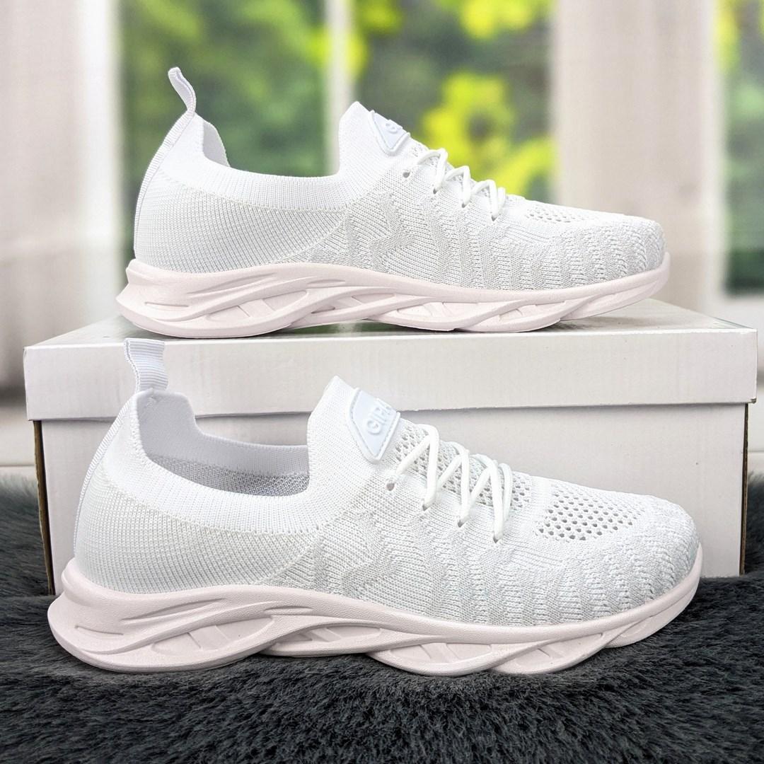 Кросівки жіночі білі з сірим текстильні Гіпаніс 4126, фото 1