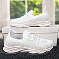 Кросівки жіночі білі з сірим текстильні Гіпаніс 4126, фото 5
