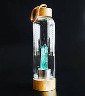 Бутылка для воды с кристаллом 550 мл. Зеленый флюорит (9200173)